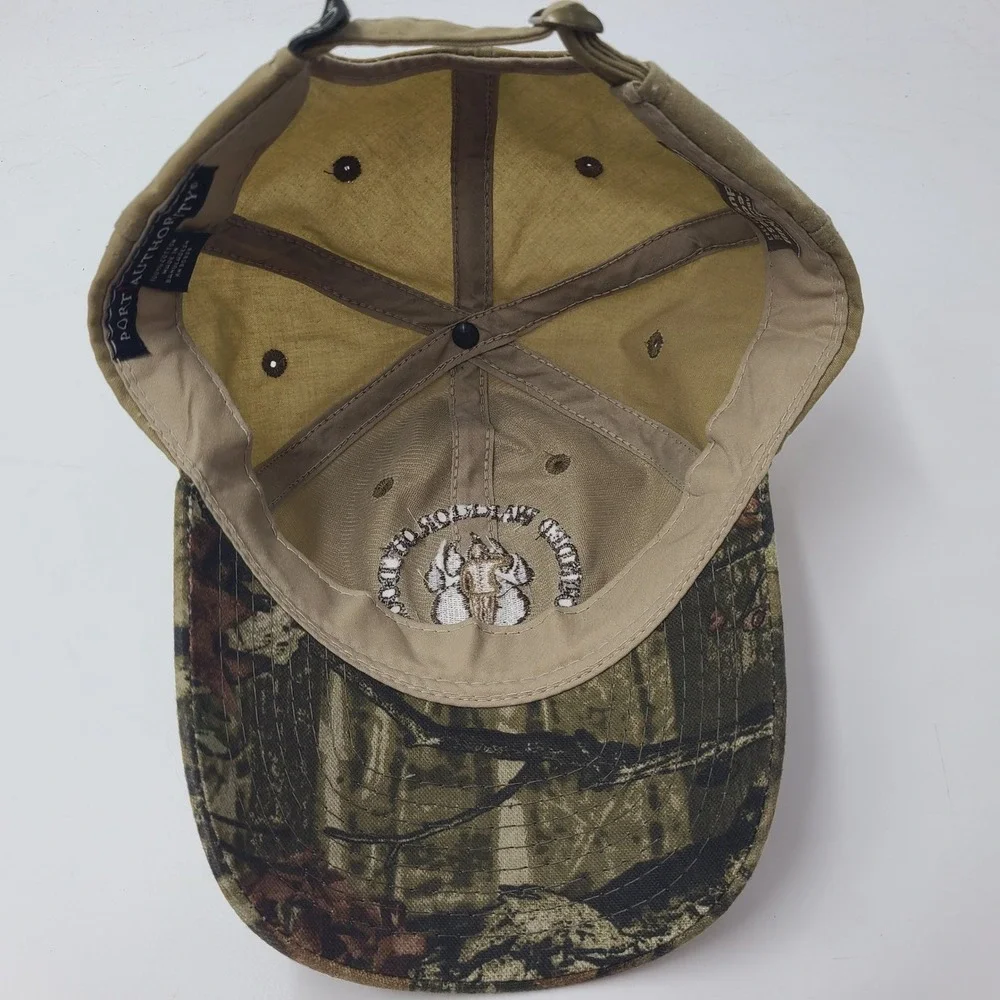 Wounded Warrior Outdoors Hat Strapback (Fits Small) Brown Camo Brim Casual Men‎